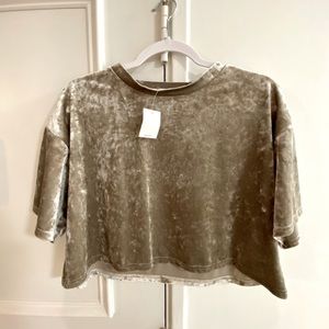 Urban Outfitters Velvet Crop Top
